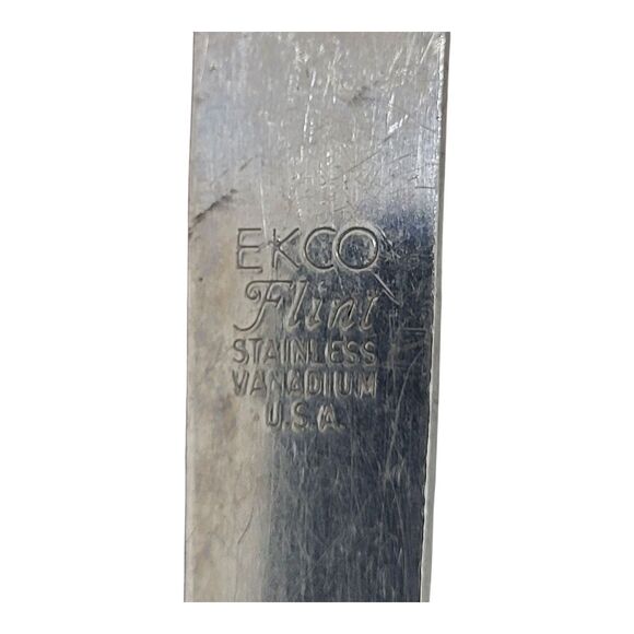 Vintage EKCO Flint STAINLESS STEEL 11½" SOUP LADLE with Pour Spout U.S.A. - Picture 5 of 5